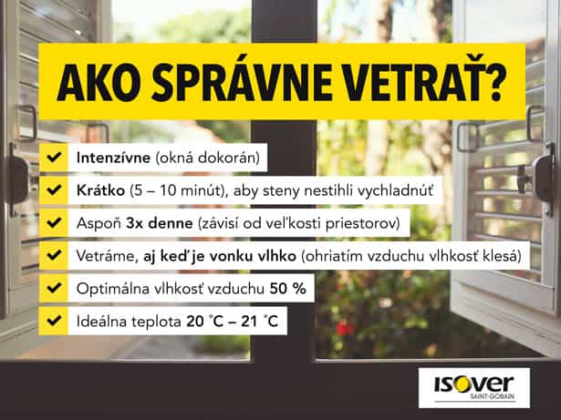Ako správne vetrať