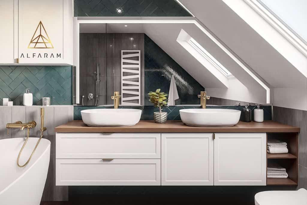 Pieskované zrkadlo na podkrovie - NA MIERU - LEGA LED